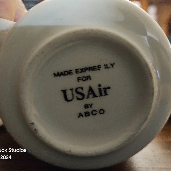 USAir Small Bowl Coffee Cup Set Mayer & Abco Vintage Airline Dishes - Picture 3 of 10
